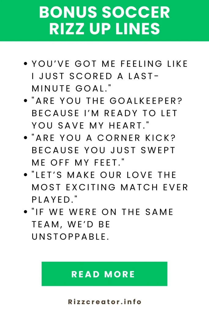 Bonus Soccer Rizz Up Lines