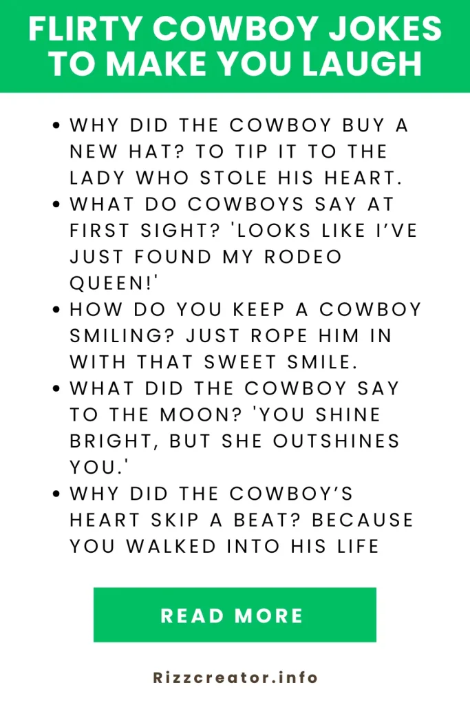 Flirty Cowboy Jokes to Make You Laugh