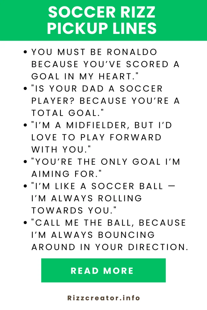 soccer rizz pickup lines