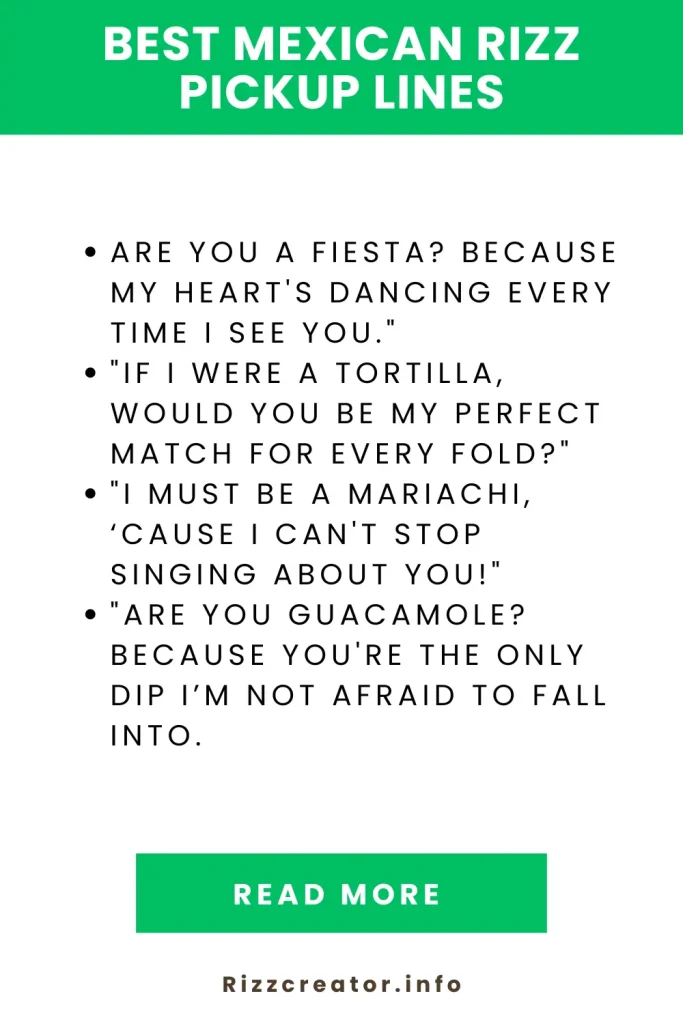 Best Mexican Rizz Pickup Lines