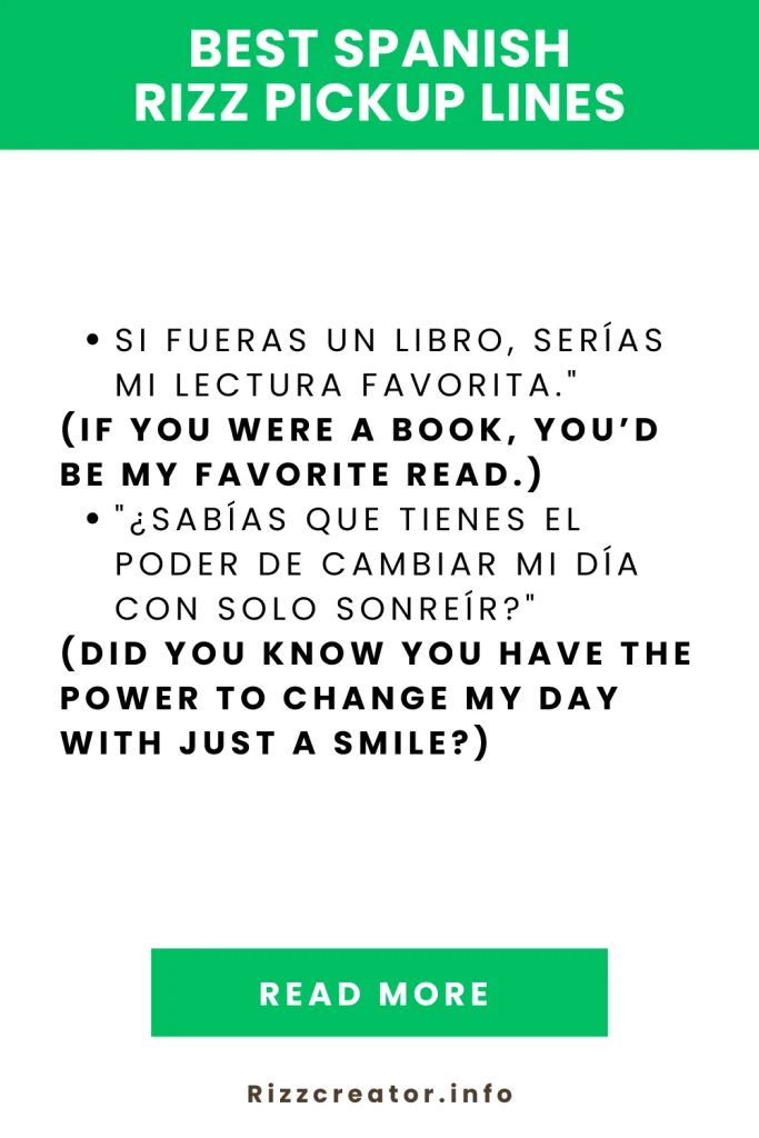 best spanish rizz pickup lines