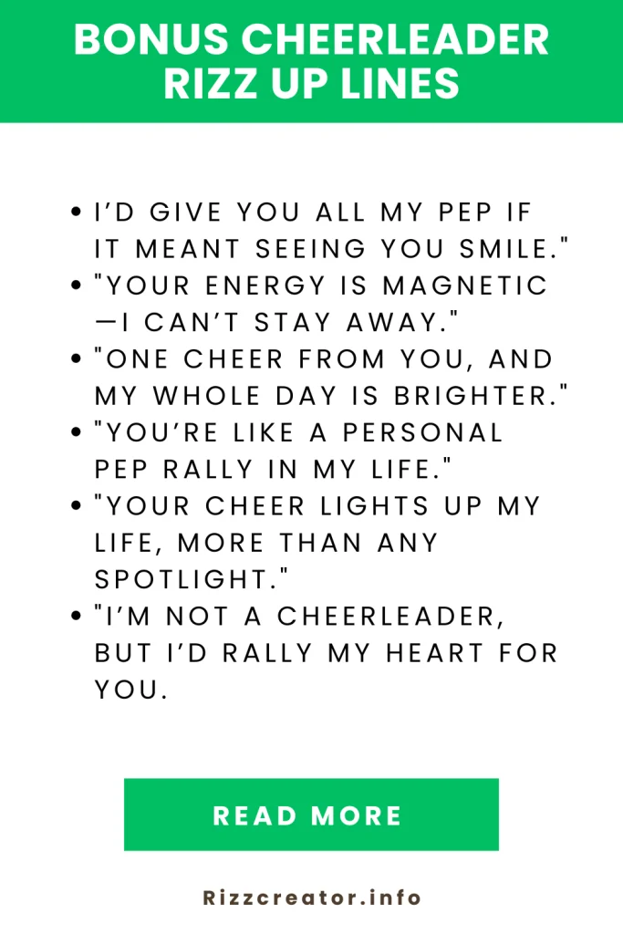 bonus cheerleader rizz up lines