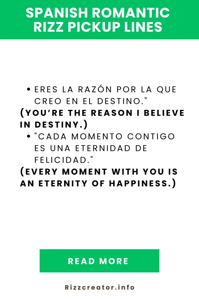 spanish romantic rizz pickup lines