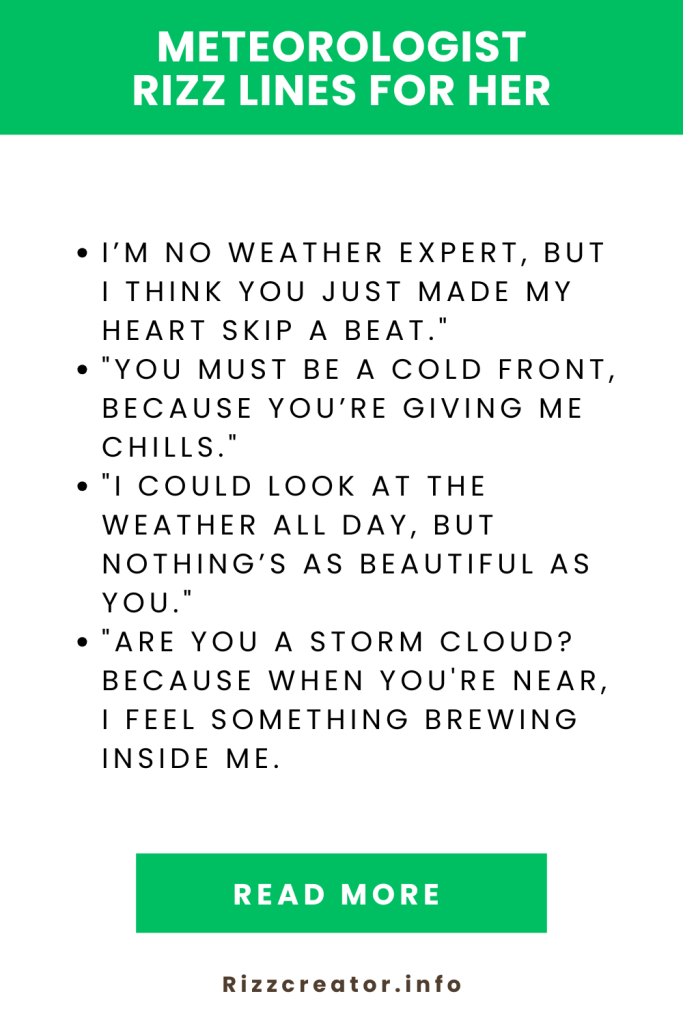 Meteorologist Rizz Lines For Her